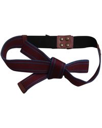 Maje Burgundy Cotton Belts - Multicolour