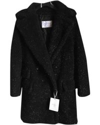 Max Mara Teddy Bear Icon Faux Fur Coat - Black