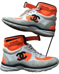 Chanel Sneakers in Tela - Arancione