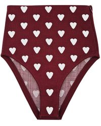 Burberry \n Burgundy Silk Lingerie - Multicolour