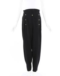 Chanel Pantalones en sintético negro