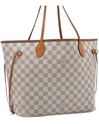 Louis Vuitton Neverfull Leinen Shopper - Weiß