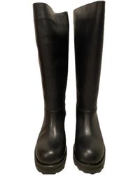 Marni Stivali biker in Pelle - Nero