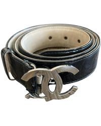 Chanel Lackleder Gürtel - Schwarz