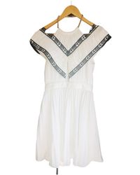 Self-Portrait Seide Midi kleid - Mehrfarbig