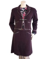 Chanel Wolle Kostüm - Lila