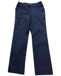 Chanel Pantaloni a sigaretta in Lana - Grigio