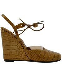 Max Mara Brown Leather Heels