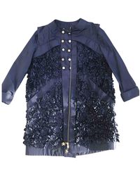 Moncler Imperméable en soie - Bleu