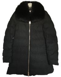 Herno Mantel en Cuir Noir