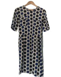 Marni Seide Kleider - Blau