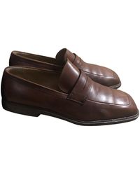 Louis Vuitton Mocassins en Cuir Marron