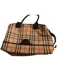 Burberry Cloth Handbag - Natural