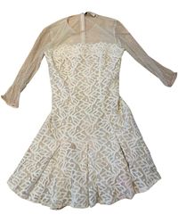 Sandro Spitze Mini kleid - Weiß