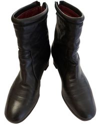 Sandro Boots \N en Cuir Noir