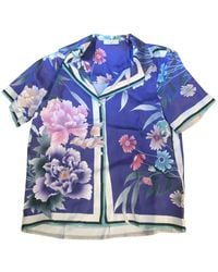 Sandro Spring Summer 2020 Seide Hemd - Blau