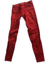 Maje Red Cotton Jeans