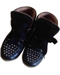 Sandro Black Leather Trainers