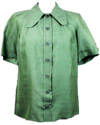 Chloé Seide Hemd - Grün