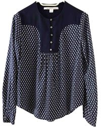 Diane von Furstenberg Seide Bluse - Blau