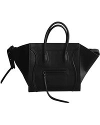 Céline Luggage Phantom Leder Shopper - Schwarz