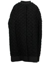 Valentino \n Black Cotton Coat