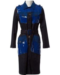 Burberry Navy Denim - Jeans Trench Coat - Blue
