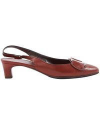 Ferragamo Scarpe col tacco in pelle marrone \N