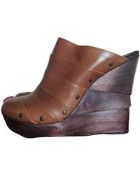 Diane von Furstenberg Leder Clogs - Mehrfarbig