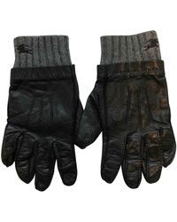 Burberry Guanti in pelle nero