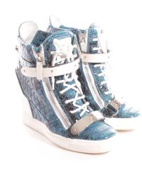 Giuseppe Zanotti Leder Sneakers - Blau