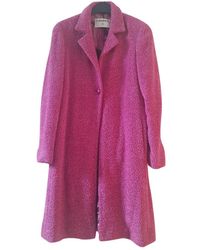 Chanel Wolle Mantel - Lila