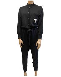 Chanel Salopette in Seta - Nero