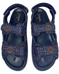 Chanel Sandalias romanas Dad Sandals de Lona - Azul