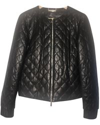 Diane von Furstenberg Leder Blouson - Schwarz
