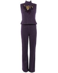 Chanel Monos en lana violeta - Multicolor