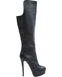 Giuseppe Zanotti Leder Stiefel - Schwarz