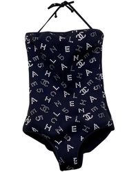 Chanel Costume da bagno in poliestere nero