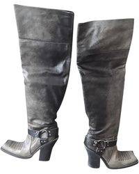 dior thigh high boots