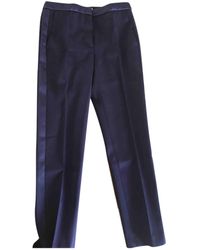 Sandro Blue Polyester Trousers