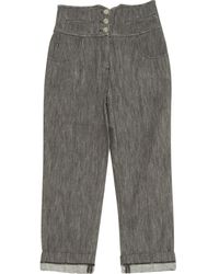 Chanel Jeans en Coton Gris