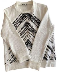 Sandro Pullover Synthetik Weiß