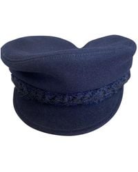 Chanel Wolle Baskenmütze - Blau