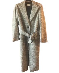 Sandro Fall Winter 2018 Grey Wool Coat - Gray