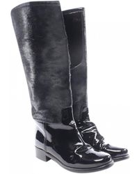 Chanel Botas de Piel de potro de imitación - Negro