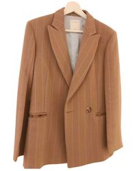 Sandro Jacke Viskose Beige - Natur