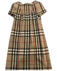 Burberry Wool Mini Dress - Natural
