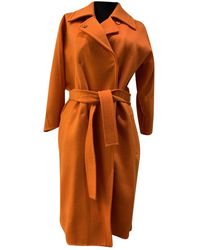 Max Mara Orange Wool Coat