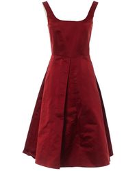 Burberry Silk Mid-length Dress - Red