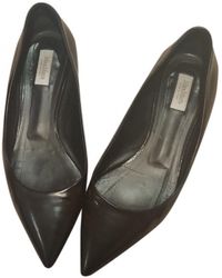Max Mara Patent Leather Ballet Flats - Black
